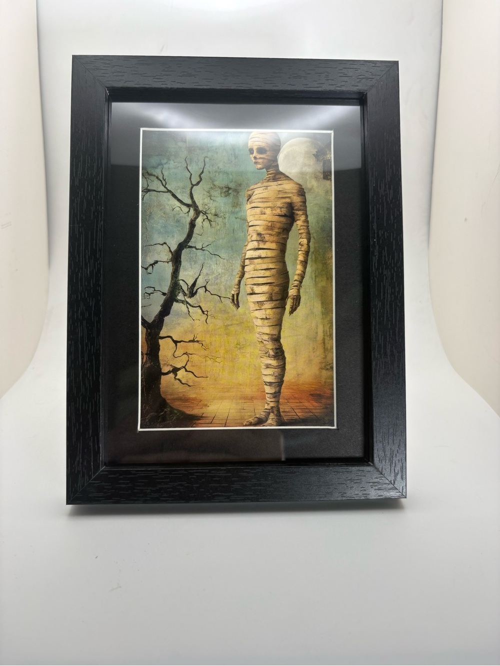 Vintage Mummy Gothic Art Print – Framed 5x7 Spooky Horror Decor